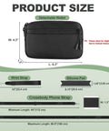 Dimensions of Clip And Go Phone Strap With Wallet Crossbody, Detachable RFID Wristlet, Universal 360 Rotatable Phone Tabs, Adjustable Lanyard