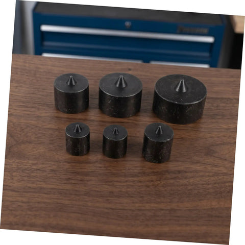 Outanaya 6pcs Heavy Duty Conical Shaft Protector Caps For Grip-O-Matic Pullers Machine Spindle Axle Guard Replacement metal caps set