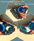 Eye-Catching Gazing Ball Spiral Tail Wind Spinner Crystal Orb With Swivel Hook Sun Catcher Rainbow Maker Hanging Decor For Yard And Garden Rotating Art Ornaments Great Gifts 13-Inch Height blue crystal orb casting rainbow light