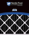 Close-up of 20x20x5 Furnace Filter Replacement For Honeywell, MERV 8 Plus Carbon, 4 Pack, Actual Size 19.63 X 19.88 X 4.38 filter