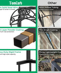 Comparison showcasing the heavy duty garden hose holder with freestanding steel frame and inferior alternatives.