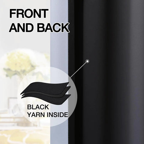 Gradient Ombre Room Darkening Curtains Set Two Panels 52 By 54 Inches With Rod Pocket 70 To 90 Percent Blackout Thermal Insulated Drapes