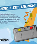Pro Series II Rocket Launch Controller with keys and buttons, supports single engine and cluster flights for ages 10 and up.