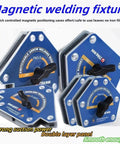 Premium Quality Hella Secure Magnetic Welding Positioner Clamp With Quick Toggle Switch For Rock Solid Heavy Metal Alignments And Reliable Workshop Fabrication Projects, set of blue welding magnets