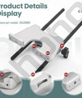 Premium Router Edge Guide Assembly For Seamless Woodworking Projects With Crisp Precision And Easy Install Design That Slides Right Onto Ryobi 18V One Plus Trimmers P601 P206 PCL424B PCL424 R2401, showing silver steel build with adjustment components.