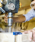 No Sweat Drill Press Return Spring Assembly Quill Feed Steel Coil Replacement With Guide Sleeve in use on a drill press.
