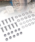 Stainless Steel Rear Crossmember Bolt Kit For Series 2 2A 3 Tub Installation Direct Replacement Hardware Kit With 10 Bolts 10 Locknuts And 20 Washers For Tight Fit And Durable Rust Resistant Performance, stainless steel bolts and washers