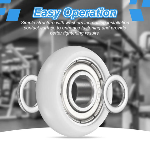 Nylon Ball Bearing Guide Pulley Kit 4 Pack With Round Idler Pulleys And Double Metal Sealed Bearings 8x31.5x9mm ID 8mm OD 31.5mm White