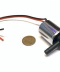 12V Pneumatic Solenoid Valve Normally Closed 4 PSI Three Sixteenths Inch Port Metal Body Inline Control For Air Tools And Pneumatic Systems SH-V0829 Model with coin for scale