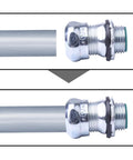 Ten Pack 1/2 Inch EMT Raintight Compression Connectors Zinc Plated Steel Insulated Waterproof Box Connector CULus Listed Fittings