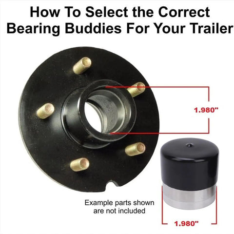 Trailer Wheel Bearing Protector Two Pack Stainless Steel Hub Cap 1.98 Inch Diameter Boat Trailer Bearing Cover