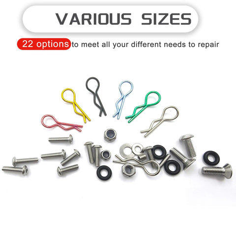 Beefy Universal RC Screw Kit 1008Pcs 304 Stainless Steel Fasteners Set For Traxxas Axial HPI Redcat Losi on white background
