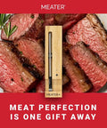 Wireless Meat Thermometer Pro For Grilling And Cooking with steak and packaging featuring Bluetooth app compatibility