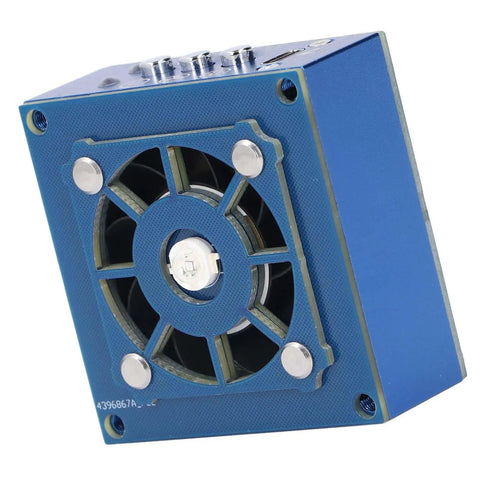 Cordless Solder Fume Extractor With Cooling Fan And Built-In Lamp, 10,000 RPM Welding Smoke Purifier showing front cooling fan view