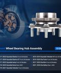 Front or Rear Wheel Hub Bearing Assembly For Hyundai And Kia 2017-2023 Elantra Forte Kona Ioniq Niro Seltos Veloster 5 Lug With ABS