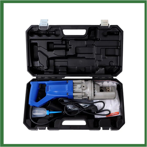 Raseparter 16mm Hydraulic Rebar Cutter, Portable Electric Steel Bar Tool For Construction Sites in carrying case.