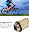 Freehub Body 11 Speed Aluminum Alloy With Two Bearings Replacement For Mountain And Road Bikes next to cyclist