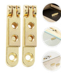 Seven Shape Jewelry Box Hinges Kit Zinc Alloy 12 Pack Precision Cast Quiet Opening 90 Degree Angles gold hinges close-up