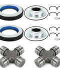 Badass Heavy Duty Front Axle Shaft And U Joint Plus Knuckle Vacuum Seal Hub O Ring And Dust Seals Kit For Ford Super Duty F250 F350 F450 F550 Dana 60 4X4 Trucks And Trail Rigs 2005 Through 2019, including seals and U joints.