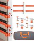 Slide Installation Jig With Toggle Clamp And Magnetic Arm Locator For Cabinets featuring adjustable toggles and storage bag