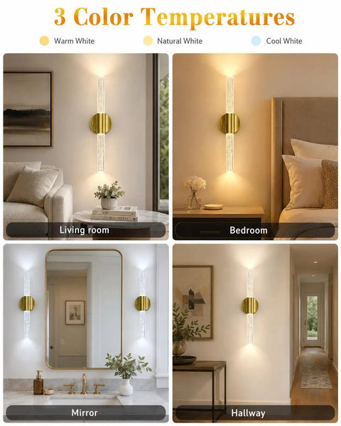 Modern Peel And Stick Wall Sconce Set Of Two Wireless Rechargeable Lamp With Magnetic Base in various indoor settings.