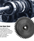Close-up of Five Pack Steel Servo Spur Gears With 24 Tooth Internal Spline And 0.8 Module For Precision Drive Systems.