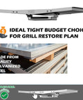 Grease Tray With Catch Pan For 24 To 30 Inch Gas Grills Universal Drip Pan Replacement for tight budget choices in stainless steel.