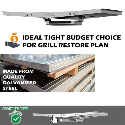Grease Tray With Catch Pan For 24 To 30 Inch Gas Grills Universal Drip Pan Replacement for tight budget choices in stainless steel.
