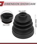 Mini Cooper CV Joint Boot Kit Inner Constant Velocity Boot With Clamps Black Rubber Replacement 2002 2008 Direct Fit For Preventive Maintenance Heavy Duty And Long Lasting Vehicle Protection, 7cm x 8.2cm