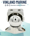 Front view of Magnetic Door Stop For Pontoon Boats, Marine Grade 316 Stainless Steel with Weatherproof Magnetic Catch.
