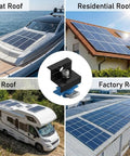 12 Pack Black Aluminum Solar Panel End Clamps For Standard Unistrut 30mm And 35mm Mounting Brackets With Hardware For Metal Tin Flat And Sheet Roof Solar Installation on various roof types