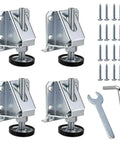 8 Pcs Adjustable Furniture Levelers Rock Solid Heavy Duty Feet for Sofa Table Chair Cabinet Threaded Precision Height Adjustment