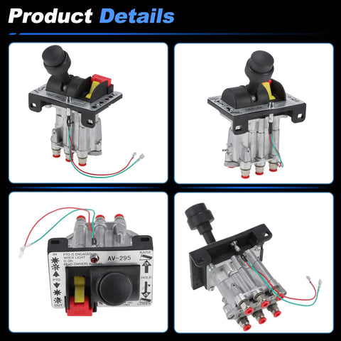 PTO Hoist Air Shift Control Valve For Dump Trucks Pneumatic Control Valve Dual Valve Air Kit For Dump Pumps Replacement AV 295 AV295 328388 79X WA201X K90 Apsco Compatible