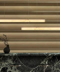 Natural Marble LED Pendant Light Modern Linear Hanging Lamp for Hotel Lobby Restaurant Dining Table Living Room Bedroom Lighting,Space above a marble bar.