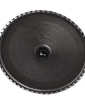 Top view of Heavy Duty 95mm Hole Saw Cutter Set With HSS Drill Bit 6mm Pilot 13mm Cutting Depth showing cutting teeth