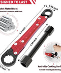 2 In 1 Plumbing Wrench Kit For Angle Stop And Supply Nut Installations with anti-slip surface and nickel plated steel
