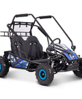 Mud XL 60V 2000W Electric Go Kart With Front And Rear Suspension Two Seat Off Road ATV Style Fun For Teens And Kids Heavy Duty Steel Frame Brushless Power Blue