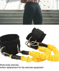 Ankle Resistance Bands For Booty Lift And Leg Workout Glute Activation Bands for Home Fitness Hip And Leg Strength Training shown on steps