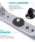 Underwater GoPro Rig With Cold Shoe Mounts And Wrist Strap For HERO3 To HERO8 And Osmo Action, corrosion-resistant aluminum tray detail