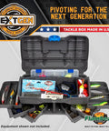 Open Next Gen 6 0 Large Fishing Tackle Box With 6 Pivot Trays And 32 Compartments Includes 25 Piece Starter Tackle Kit