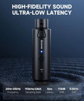 Wireless XLR Microphone Transmitter And Receiver Kit For Pro Gigs 2.4GHz Plug-On Wireless Mic Adapter with display features