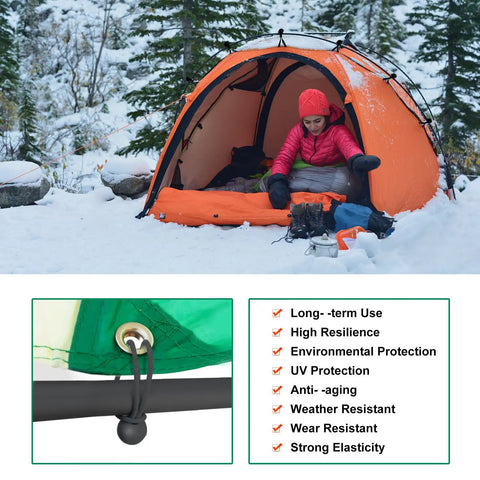Heavy Duty Ball Bungee Cords Set With Balls 60 Piece 6 Inch Tarp Tie Downs For Camping Shelter Cargo Tent Poles And Outdoor Gear UV Resistant