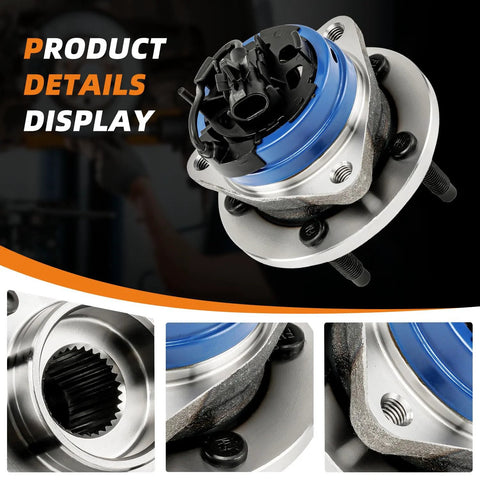 Front Wheel Hub Bearing Assembly Fits Malibu 2004-2012, HHR 2008-2010, Saturn Aura 2007-2009, Pontiac G6 2005-2010, 5-Lug With ABS