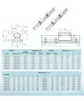 Get Smooth High Precision SBR16 Linear Guide Rail Kit With 4 PC Bearing Blocks And 2 Rails For Fast 3D Printing CNC Machines And DIY Rigs That Move Like A Dream. SBR16 rail kit diagram with two rails and four bearing blocks