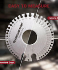 Pro Grade Stainless Steel Sheet Metal Gauge Thickness Tool Dual Sided Round Thickness Gauge For Zero To Thirty Six Reading