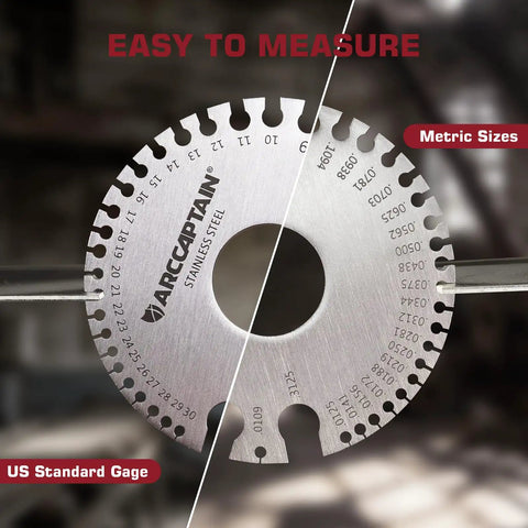 Pro Grade Stainless Steel Sheet Metal Gauge Thickness Tool Dual Sided Round Thickness Gauge For Zero To Thirty Six Reading