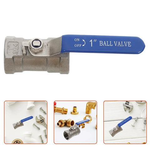 Heavy Duty Stainless Steel Ball Valve With Internal Threaded Fittings For Solid Water Pipe Networks No Drip Guarantee, 1 inch size.