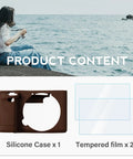 Sony Alpha A6400 A6300 Camera Case Kit With Soft Silicone Body Cover And Grip LCD Screen Protector Dark Brown Finish