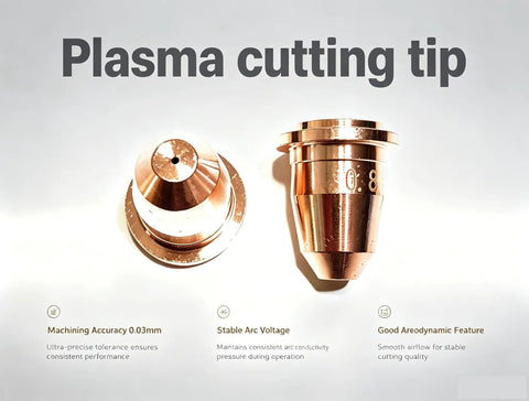 55 Amp Plasma Cutting Consumable Kit For Handyplasma Firepower 45i ESAB Compatible cutting tip 1445-1902 on display