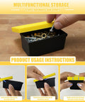 Go To Mini Storage Bins With Lids 4 Pack For Small Parts Crafts Hardware And Office Supplies Space Saving Stackable Totes demonstration